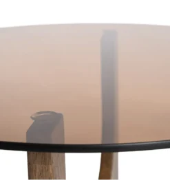 Stolik kawowy AMY 60 cm drewno kauczuk