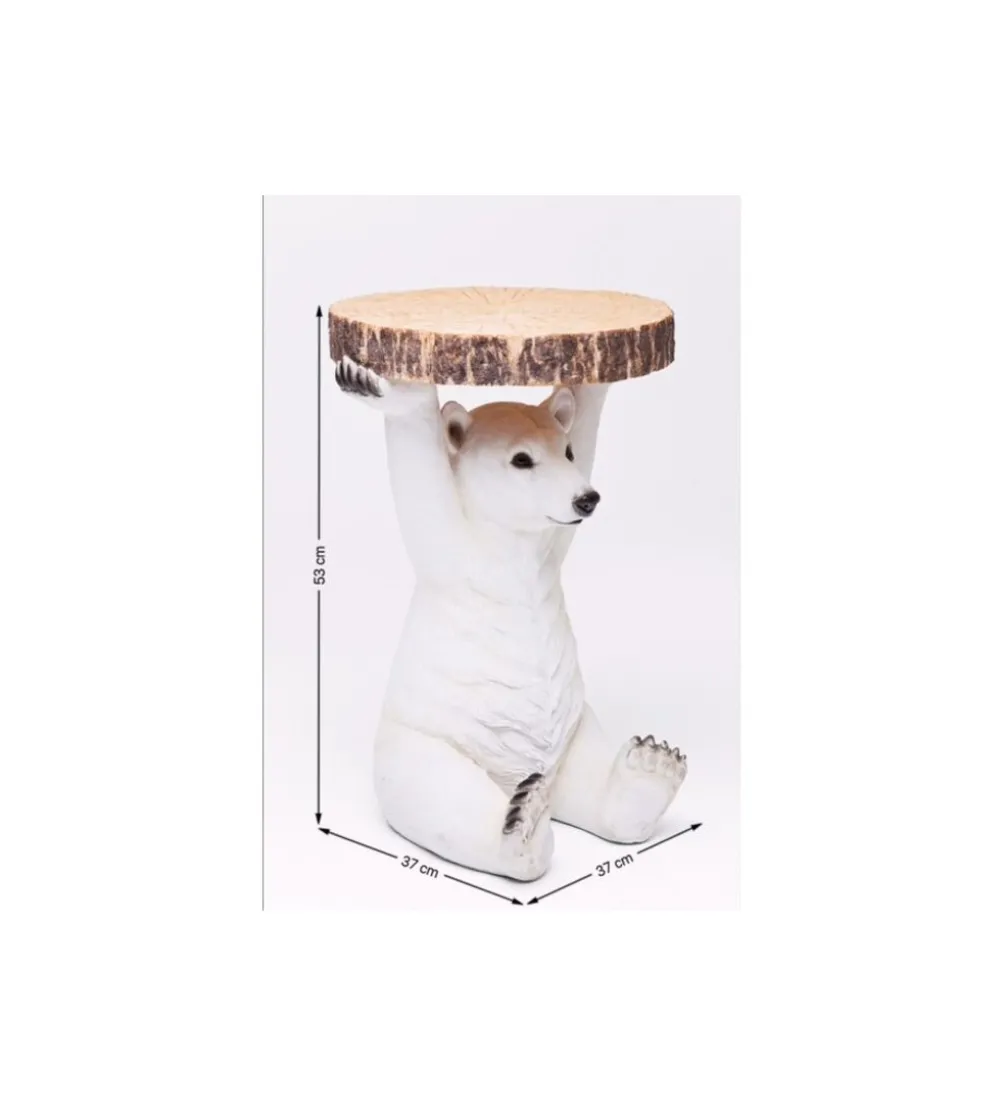 Stolik kawowy ANIMAL POLAR BEAR 37 cm biała