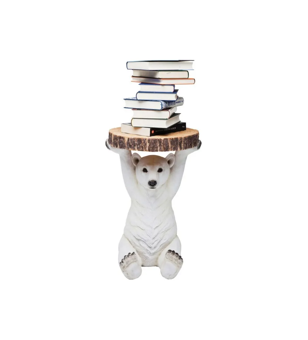 Stolik kawowy ANIMAL POLAR BEAR 37 cm biała