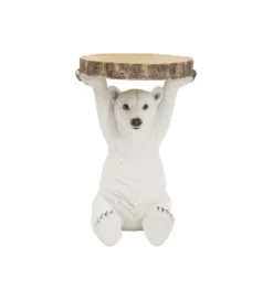 Stolik kawowy ANIMAL POLAR BEAR 37 cm biała