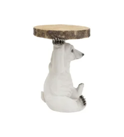 Stolik kawowy ANIMAL POLAR BEAR 37 cm biała