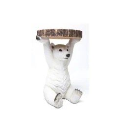 Stolik kawowy ANIMAL POLAR BEAR 37 cm biała