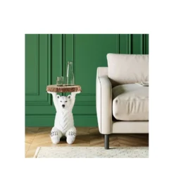 Stolik kawowy ANIMAL POLAR BEAR 37 cm biała