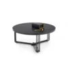 Stolik kawowy ANTICA 80 cm w optyce czarnego marmuru