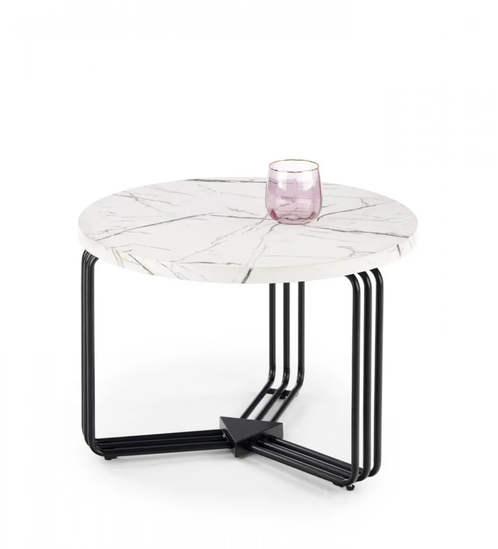Stolik kawowy ANTICA 55 cm w optyce marmuru