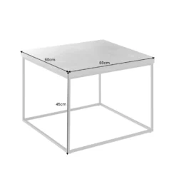 Stolik kawowy ARCHITECTURE 60 cm w optyce czarnego marmuru
