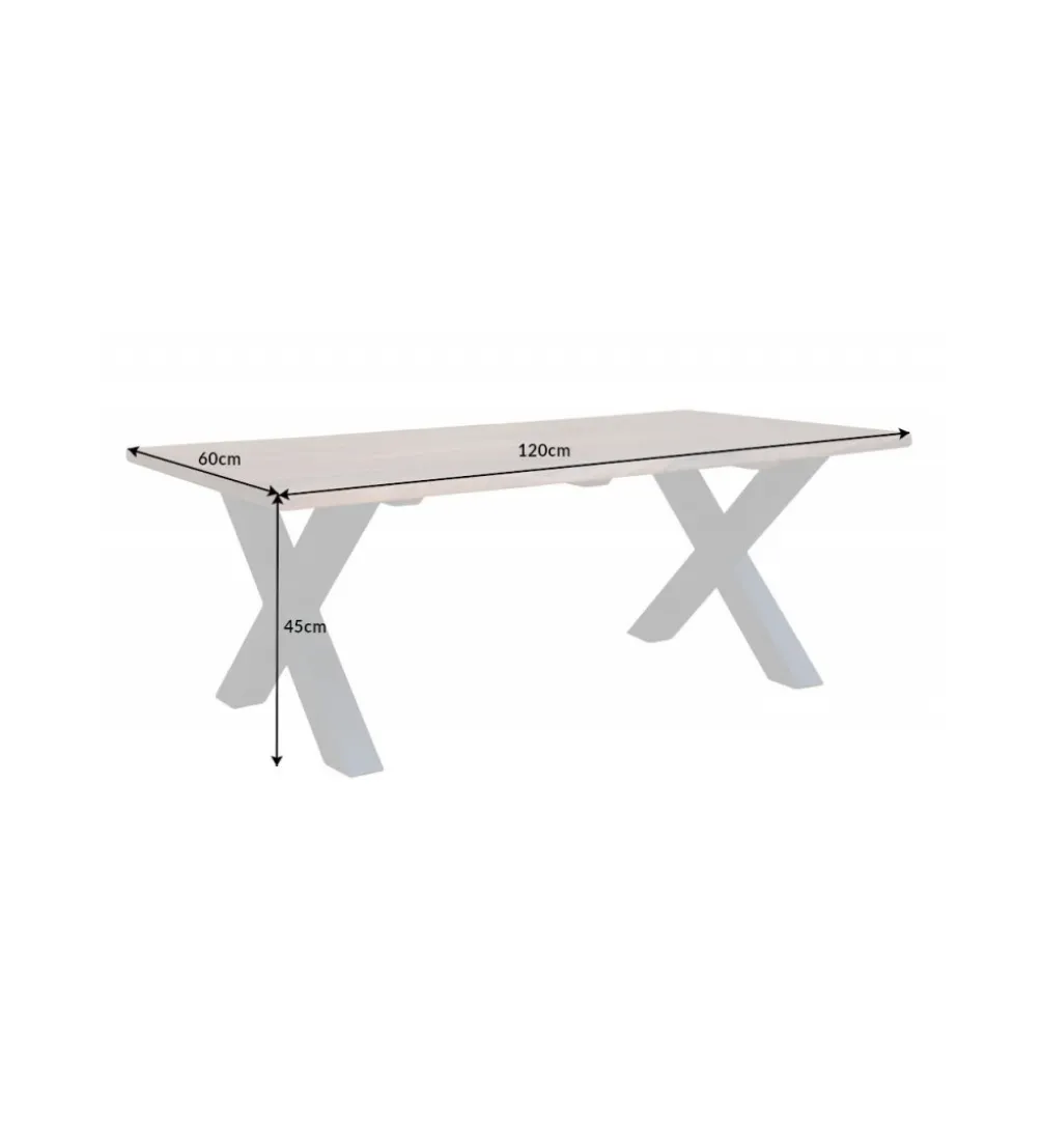 Stolik kawowy ARKTYKA Mammut X 120 cm drewno akacja honey