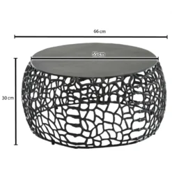 Stolik kawowy ARLES 66 cm czarny