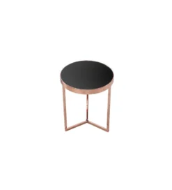 Stolik kawowy Art Deco 45 cm czarno miedziany