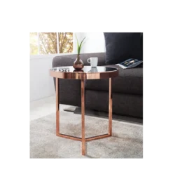 Stolik kawowy Art Deco 45 cm czarno miedziany