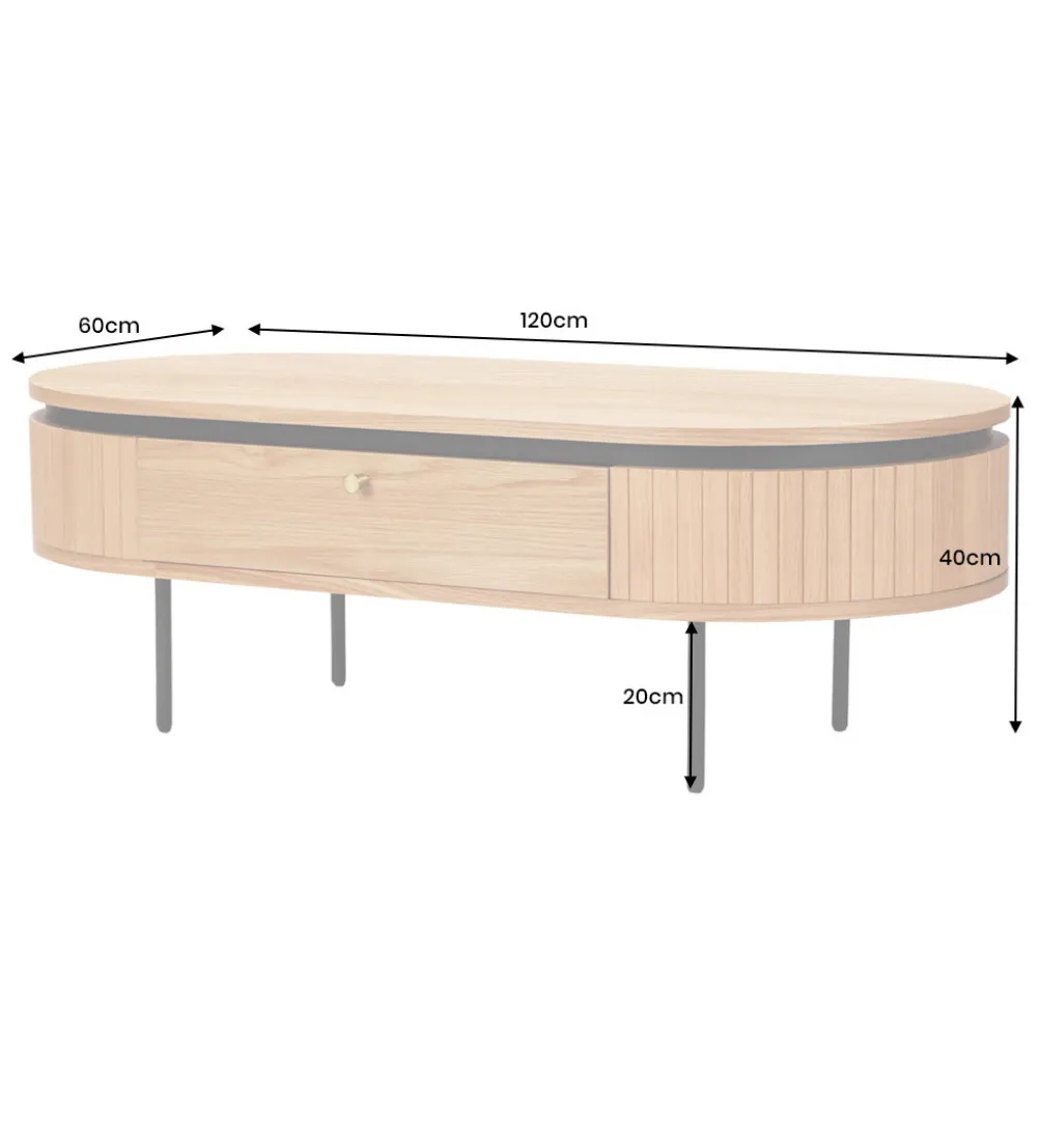 Stolik kawowy ATELIER 120 cm kolor dębu