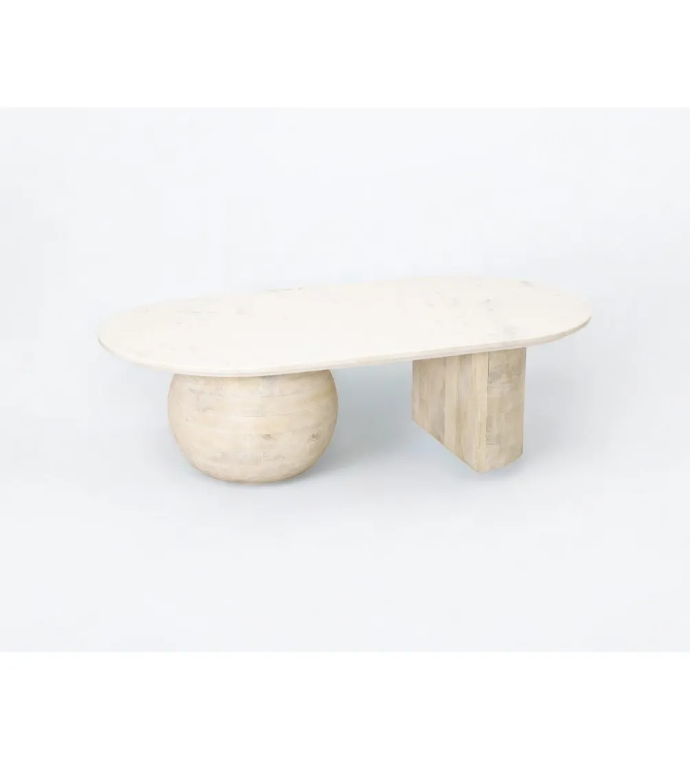 Stolik kawowy ATERIUM 120 cm drewno mango