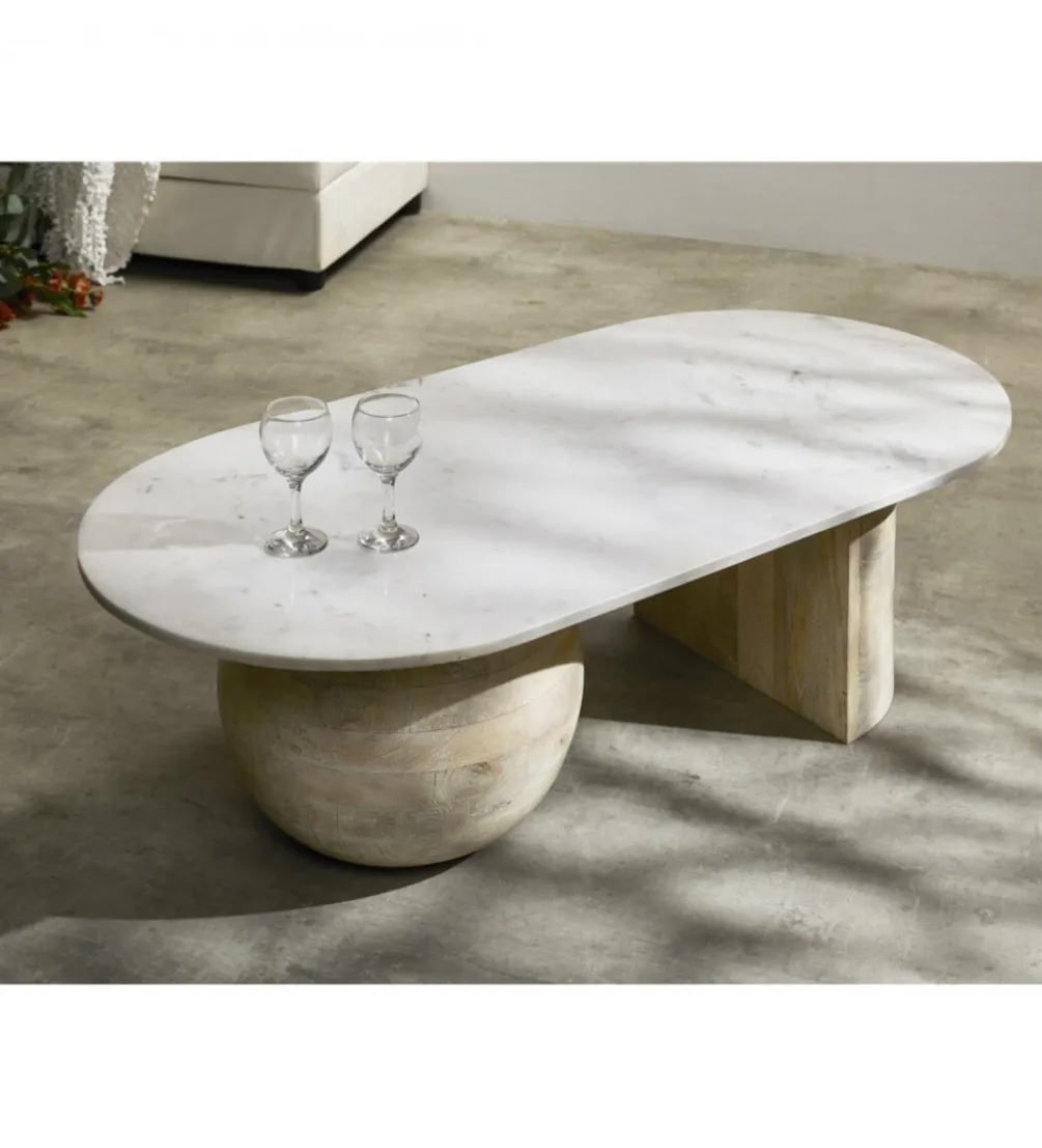 Stolik kawowy ATERIUM 120 cm drewno mango