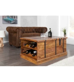 Stolik kawowy Bar Bodega 100 cm drewno Sheesham