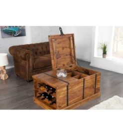 Stolik kawowy Bar Bodega 100 cm drewno Sheesham