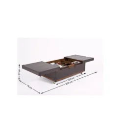 Stolik kawowy BAR GLOBETROTTER 120 cm brązowy