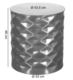 Stolik kawowy BATIN 43 cm srebrny