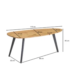 Stolik kawowy BAZEMIT 110 cm drewno akacja
