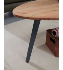 Stolik kawowy BAZEMIT 110 cm drewno akacja