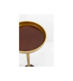 Stolik kawowy BIBO 20cm drewno mango złoty