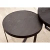 Stolik kawowy BIHAR set 2 drewno akacja antracytowy