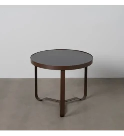 Stolik kawowy boczny ADESOM 50 cm ciemnobrązowy
