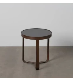 Stolik kawowy boczny ADESOM 45 cm ciemnobrązowy