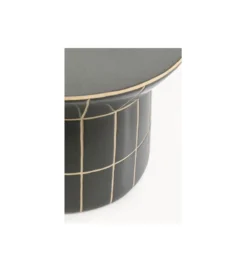 Stolik kawowy boczny BLISS TILE RIM 38 cm niebieski