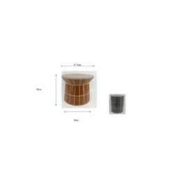 Stolik kawowy boczny BLISS TILE RIM 38 cm niebieski