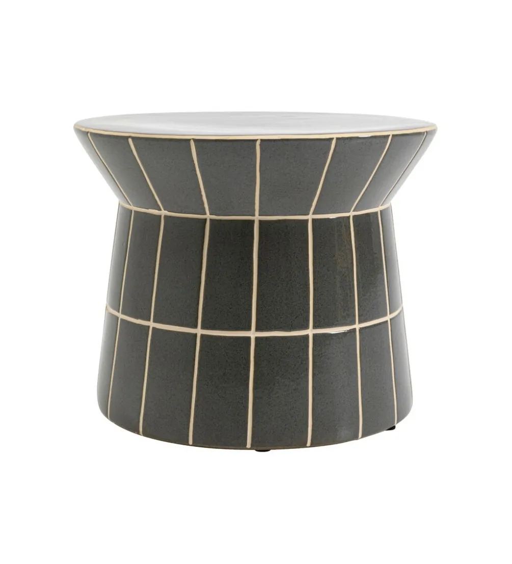 Stolik kawowy boczny BLISS TILE RIM 38 cm niebieski