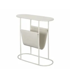 Stolik kawowy boczny BRIX LUNA 57 cm biały