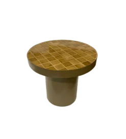 Stolik kawowy boczny BRIX TYLO 46 cm brązowy ceramika