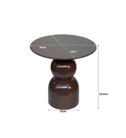 Stolik kawowy boczny BRIX WES 52 cm brązowy