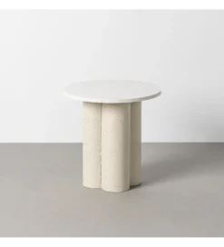 Stolik kawowy boczny CAVRANI 50 cm efekt terrazzo