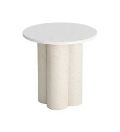 Stolik kawowy boczny CAVRANI 50 cm efekt terrazzo