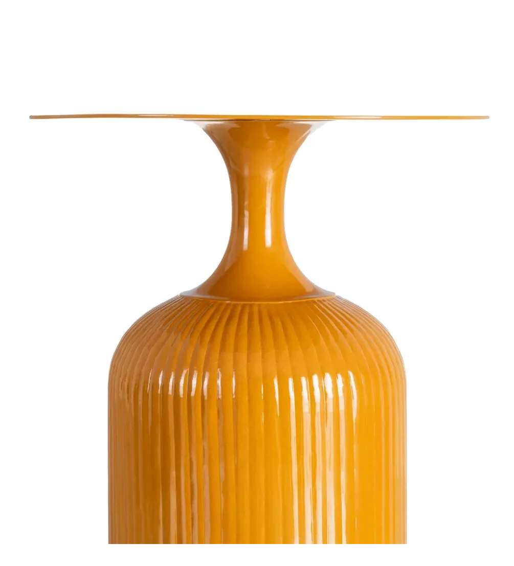 Stolik kawowy boczny CERANKI 48 cm musztardowy