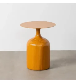 Stolik kawowy boczny CERANKI 48 cm musztardowy