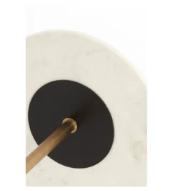 Stolik kawowy boczny CIVITA 49 cm biały złoty