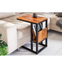 Stolik kawowy boczny CONCIERGE 60 cm drewno sheesham