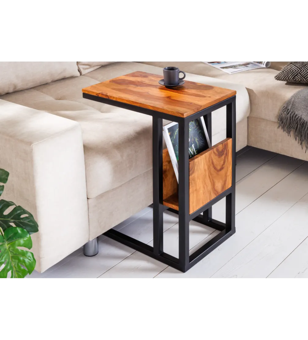 Stolik kawowy boczny CONCIERGE 60 cm drewno sheesham