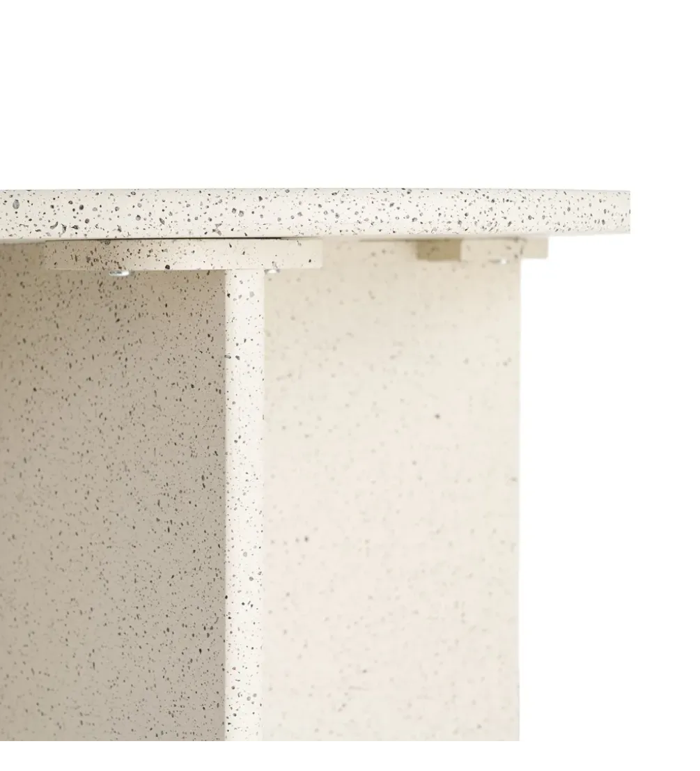 Stolik kawowy boczny DOBEMA 60 cm efekt terrazzo
