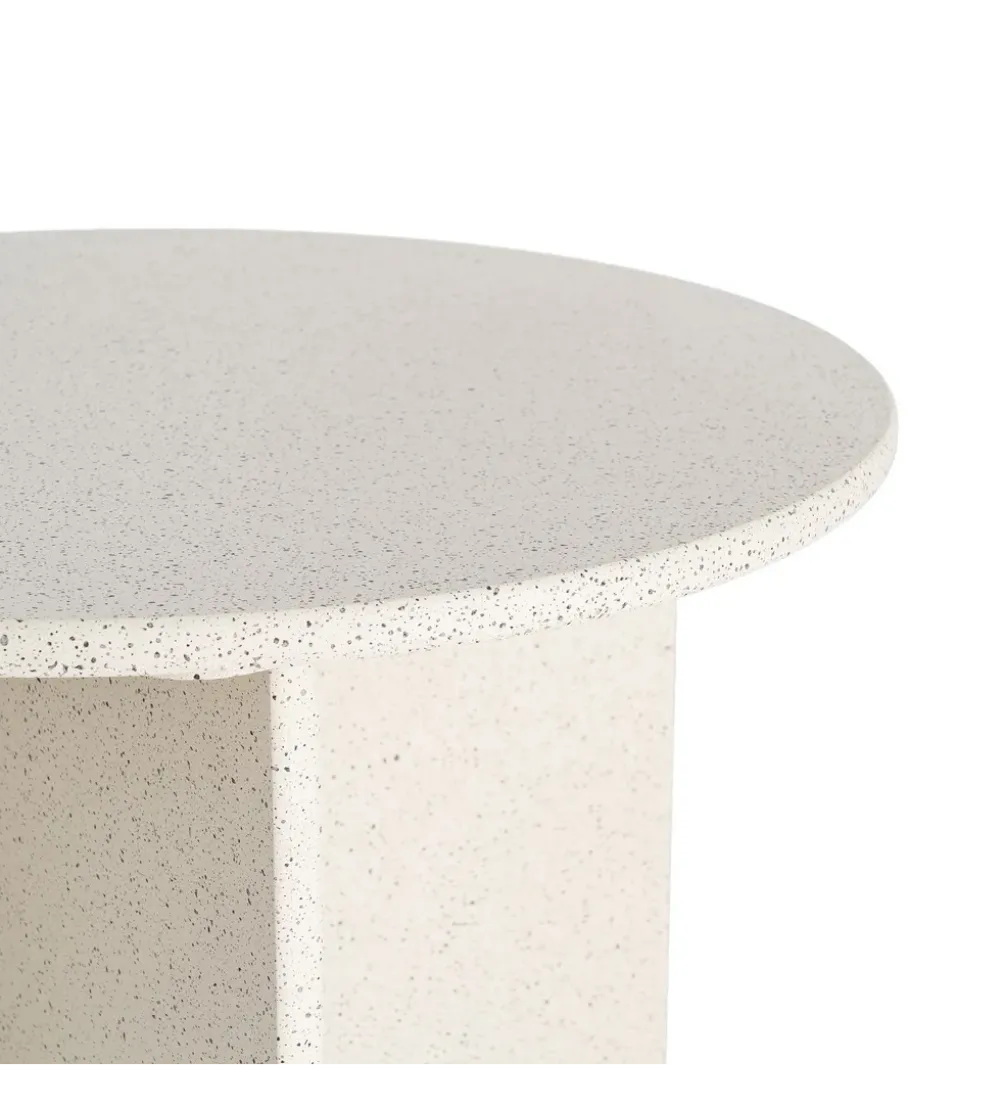 Stolik kawowy boczny DOBEMA 60 cm efekt terrazzo
