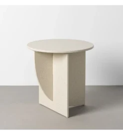 Stolik kawowy boczny DOBEMA 60 cm efekt terrazzo