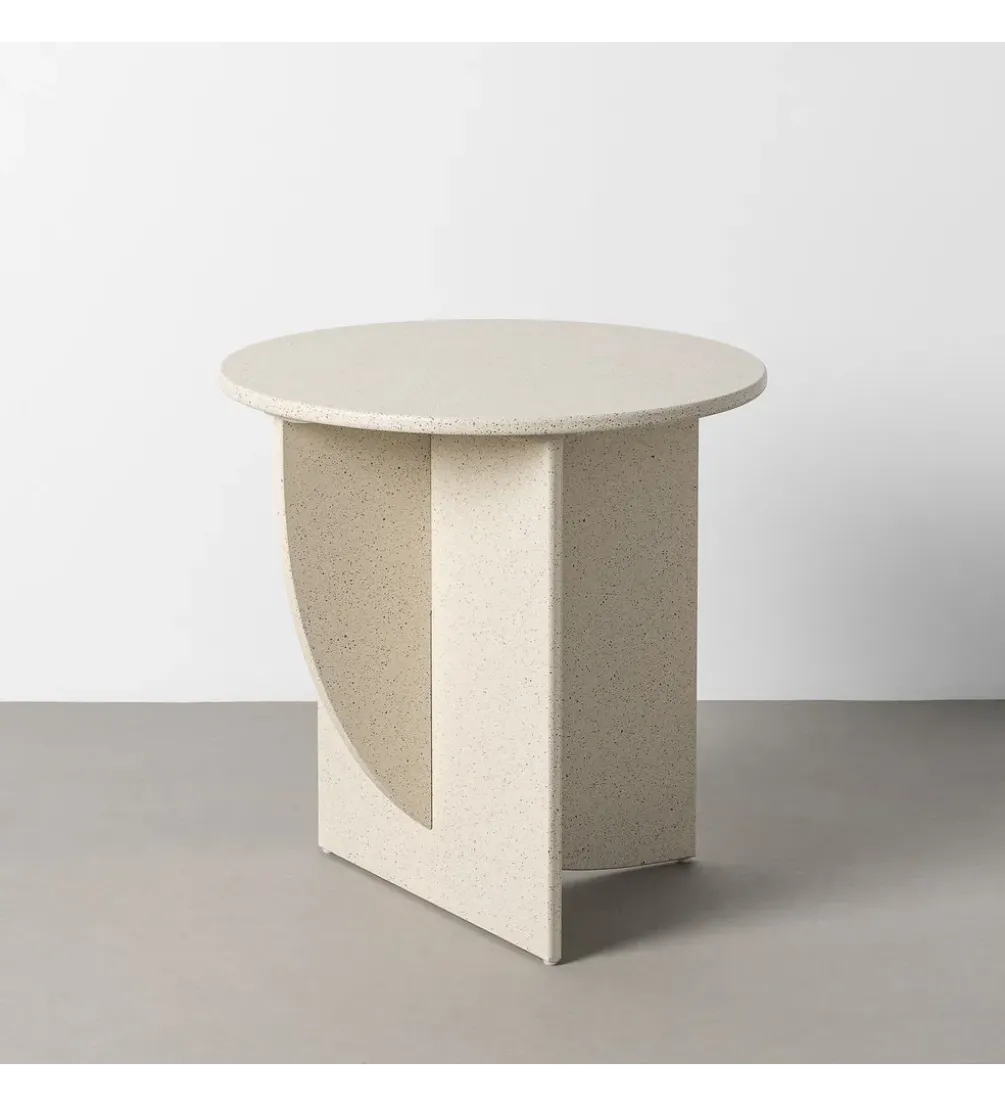 Stolik kawowy boczny DOBEMA 60 cm efekt terrazzo
