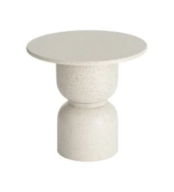 Stolik kawowy boczny EDERAN 60 cm efekt terrazzo