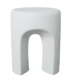 Stolik kawowy boczny FIBEREN 43 cm biały