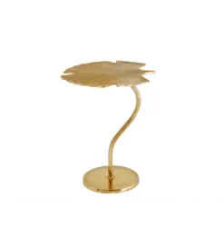 Stolik kawowy boczny GINKGO LEAF 53 cm złoty