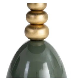 Stolik kawowy boczny JORGEWA 47 cm zielony złoty