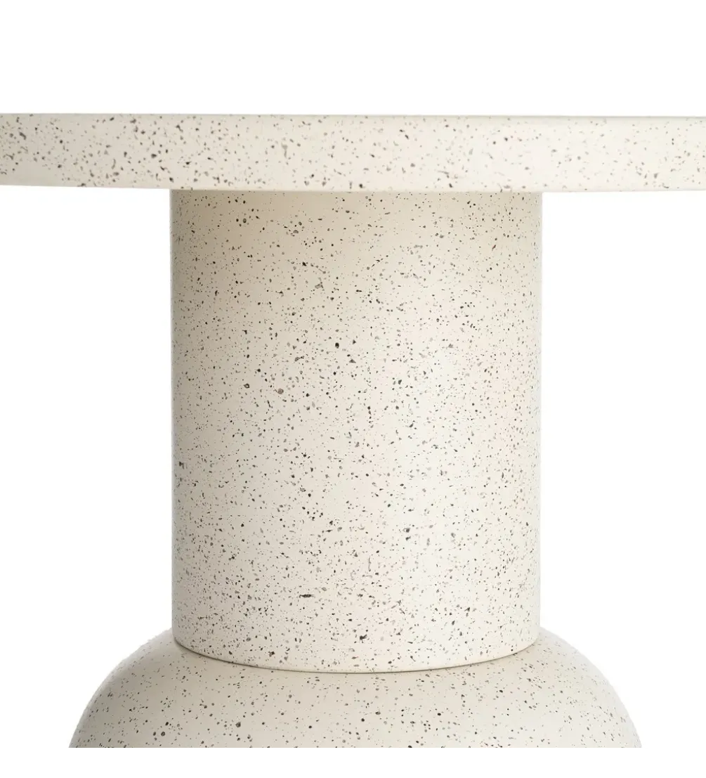 Stolik kawowy boczny KIRENKO 51 cm efekt terrazzo