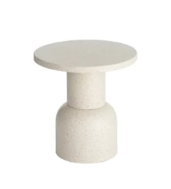 Stolik kawowy boczny KIRENKO 51 cm efekt terrazzo